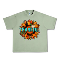 Oil Green thankful with sunflower bbs Urban Heavy Tee - BundleAndBundleShop