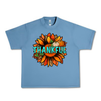 Pebble Blue thankful with sunflower bbs Urban Heavy Tee - BundleAndBundleShop