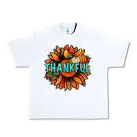 White thankful with sunflower bbs Urban Heavy Tee - BundleAndBundleShop