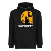Black carhartt vintage company Heavyweight Hoodie - linhVisuals