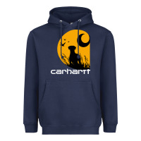 Navy carhartt vintage company Heavyweight Hoodie - linhVisuals