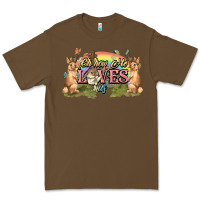 Cacao Oh how he loves us cross Easter Day Premium Tee - HowdyJamesFarm