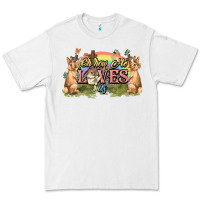White Oh how he loves us cross Easter Day Premium Tee - HowdyJamesFarm