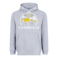 Heather Grey catskills new york vintage Heavyweight Hoodie - linhVisuals