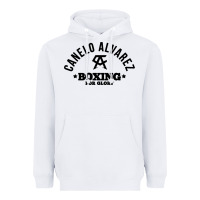 White canelo alvarez boxing Heavyweight Hoodie - linhVisuals