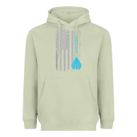 Matcha throwing darts   vintage usa american flag for dart players t shirt Heavyweight Hoodie - linhVisuals