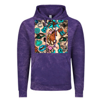 Cloud Purple western cowgirl seamless pattern Vintage Hoodie - BundleAndBundleShop