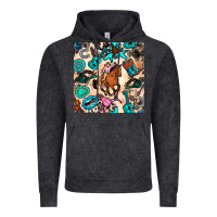 Vintage Arctic western cowgirl seamless pattern Vintage Hoodie - BundleAndBundleShop