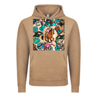 Vintage Coffee western cowgirl seamless pattern Vintage Hoodie - BundleAndBundleShop