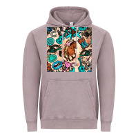 Vintage Zinc western cowgirl seamless pattern Vintage Hoodie - BundleAndBundleShop