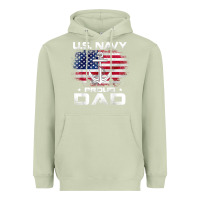 Matcha u.s navy proud dad with american flag gift veteran day t shirt Heavyweight Hoodie - linhVisuals
