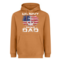 Meerkat u.s navy proud dad with american flag gift veteran day t shirt Heavyweight Hoodie - linhVisuals