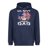 Navy u.s navy proud dad with american flag gift veteran day t shirt Heavyweight Hoodie - linhVisuals