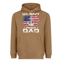 Toasted Coconut u.s navy proud dad with american flag gift veteran day t shirt Heavyweight Hoodie - linhVisuals