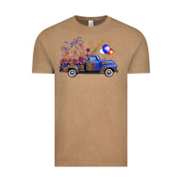 Vintage Coffee Western Truck Fourth Of July Vintage Tee - FaDigitalArtStudio