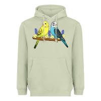 Matcha cute budgies Heavyweight Hoodie - linhVisuals