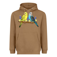 Toasted Coconut cute budgies Heavyweight Hoodie - linhVisuals