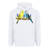 White cute budgies Heavyweight Hoodie - linhVisuals