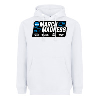White MARCH MADNESS Heavyweight Hoodie - linhVisuals