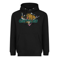 Black utah grizzlies Heavyweight Hoodie - linhVisuals