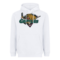 White utah grizzlies Heavyweight Hoodie - linhVisuals
