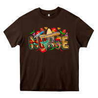 Chocolate Brown cinco de mayo nurse Heavy Core Tee - CowGirlArtShop