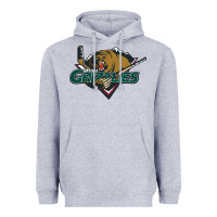 Heather Grey utah grizzlies Heavyweight Hoodie - linhVisuals