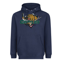 Navy utah grizzlies Heavyweight Hoodie - linhVisuals
