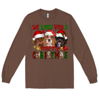 Chestnut We Woof You A Merry Christmas Long Sleeve Tee - FaDigitalArtStudio