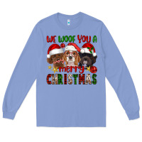 Colony Blue We Woof You A Merry Christmas Long Sleeve Tee - FaDigitalArtStudio