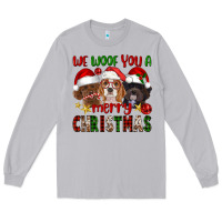 Moon Dust We Woof You A Merry Christmas Long Sleeve Tee - FaDigitalArtStudio