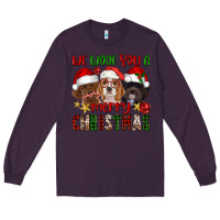 Plum We Woof You A Merry Christmas Long Sleeve Tee - FaDigitalArtStudio