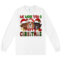 White We Woof You A Merry Christmas Long Sleeve Tee - FaDigitalArtStudio