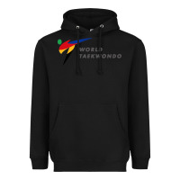 Black world taekwondo sports Heavyweight Hoodie - linhVisuals