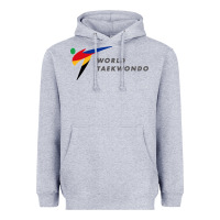 Heather Grey world taekwondo sports Heavyweight Hoodie - linhVisuals
