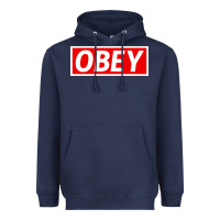 Navy obey Heavyweight Hoodie - linhVisuals