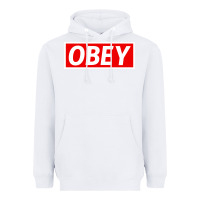 White obey Heavyweight Hoodie - linhVisuals