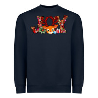 Navy joy reindeer Heavyweight Sweatshirt - AdoDesignShop