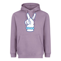 Lavender girl peace sign Heavyweight Hoodie - linhVisuals