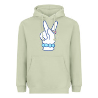 Matcha girl peace sign Heavyweight Hoodie - linhVisuals