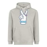 Moon Dust girl peace sign Heavyweight Hoodie - linhVisuals
