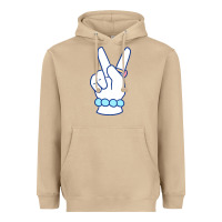 Mushroom girl peace sign Heavyweight Hoodie - linhVisuals
