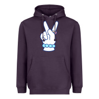 Plum girl peace sign Heavyweight Hoodie - linhVisuals