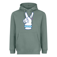 Sage girl peace sign Heavyweight Hoodie - linhVisuals