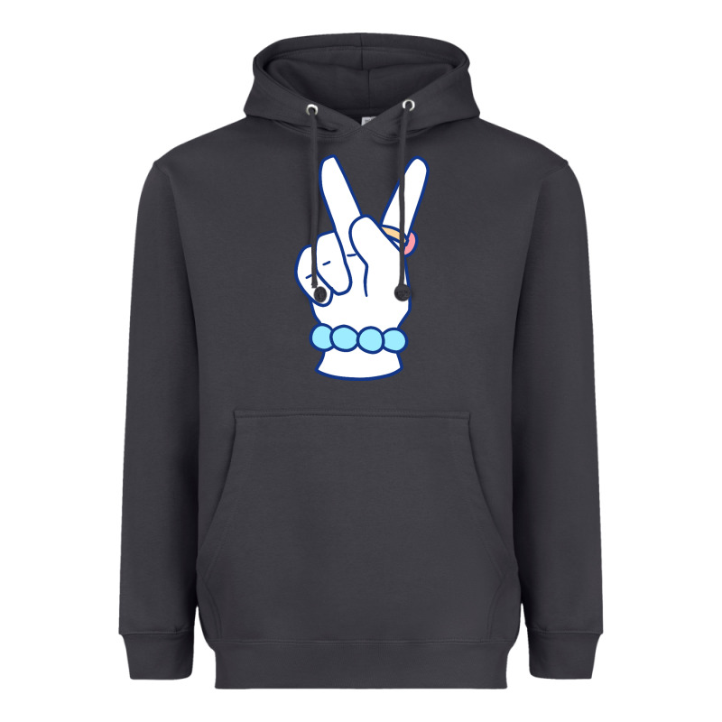 Girl Peace Sign Heavyweight Hoodie by linhVisuals | Teevron