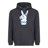 Smoke girl peace sign Heavyweight Hoodie - linhVisuals