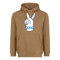 Toasted Coconut girl peace sign Heavyweight Hoodie - linhVisuals