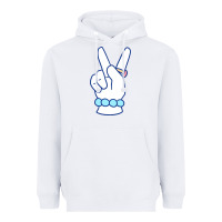 White girl peace sign Heavyweight Hoodie - linhVisuals