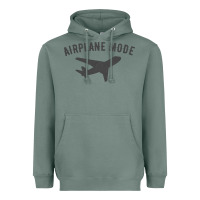 Sage airplane mode funny traveling design with flying plane Heavyweight Hoodie - linhVisuals