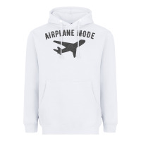 White airplane mode funny traveling design with flying plane Heavyweight Hoodie - linhVisuals
